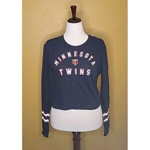Womens XS Minnesota‎ Twins Campus LIfestyle Long Sleeved Tee Shirt Official MLB
